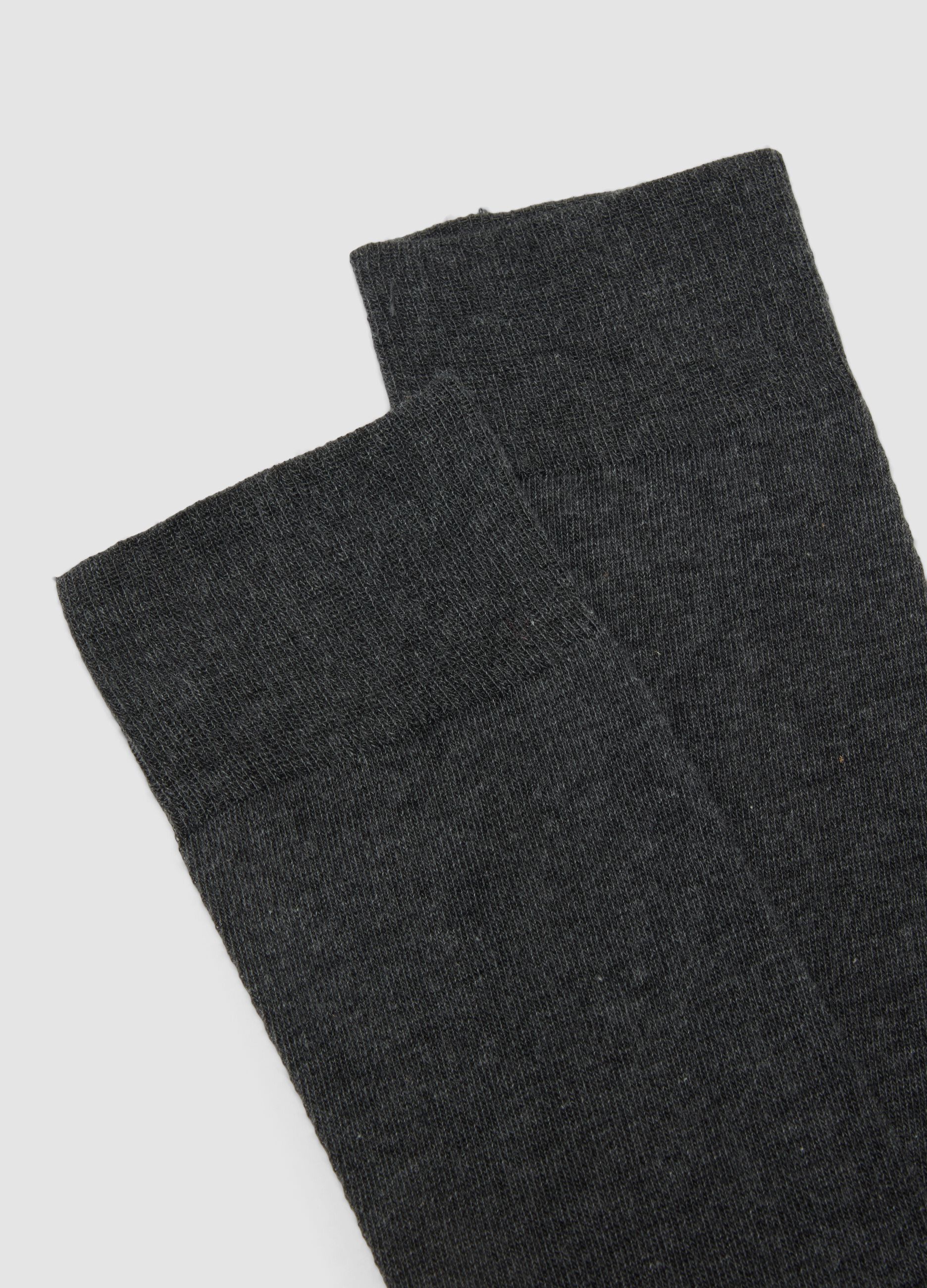 Bipack di calze midi multicolor in cotone elasticizzato
