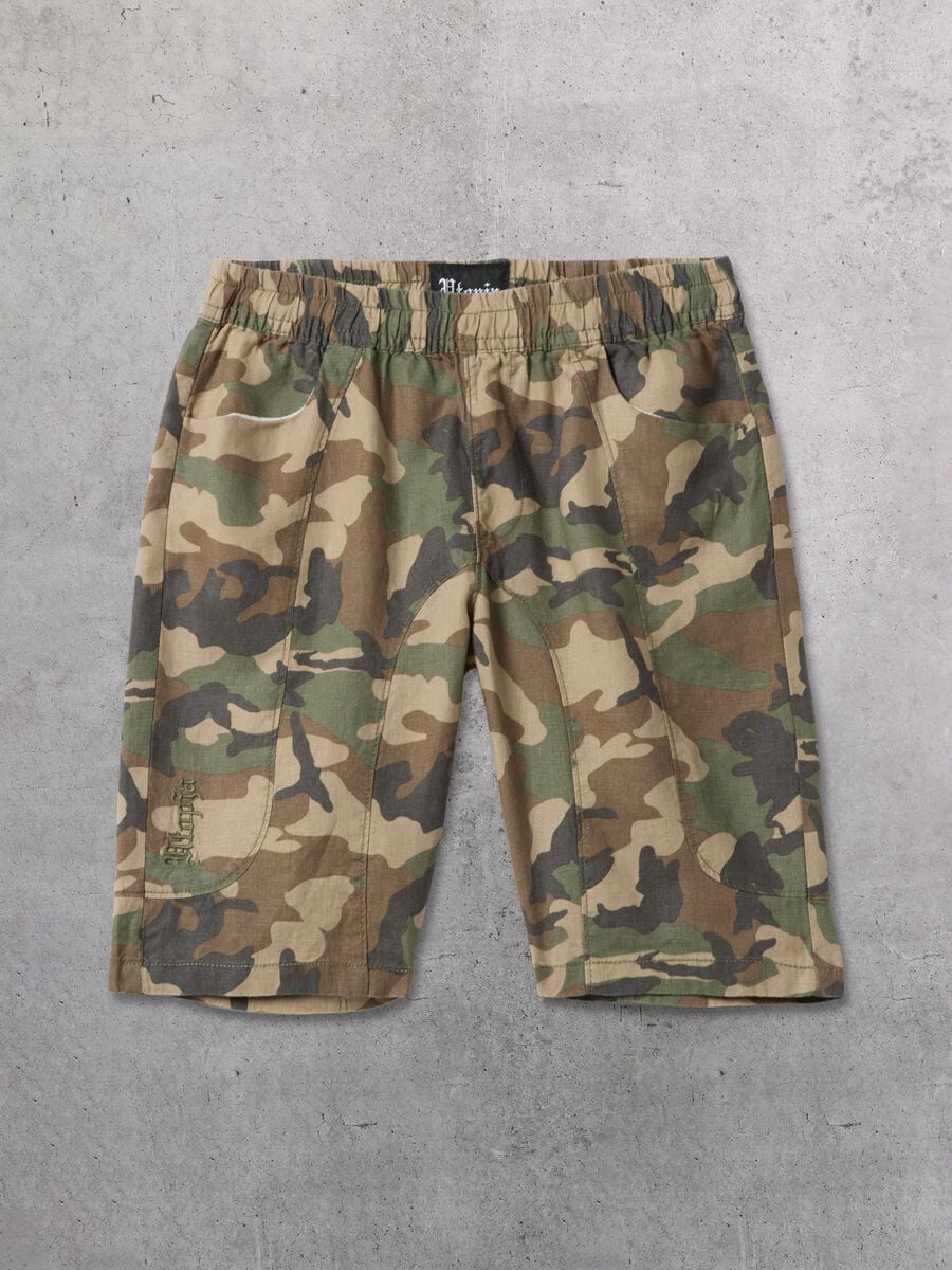 100% Linen Camo Shorts_4
