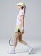 Gelbe, sportliche Plissee-Shorts ALTAVIA COURT aus elastischem Material mit herausnehmbarem Innenshort_0