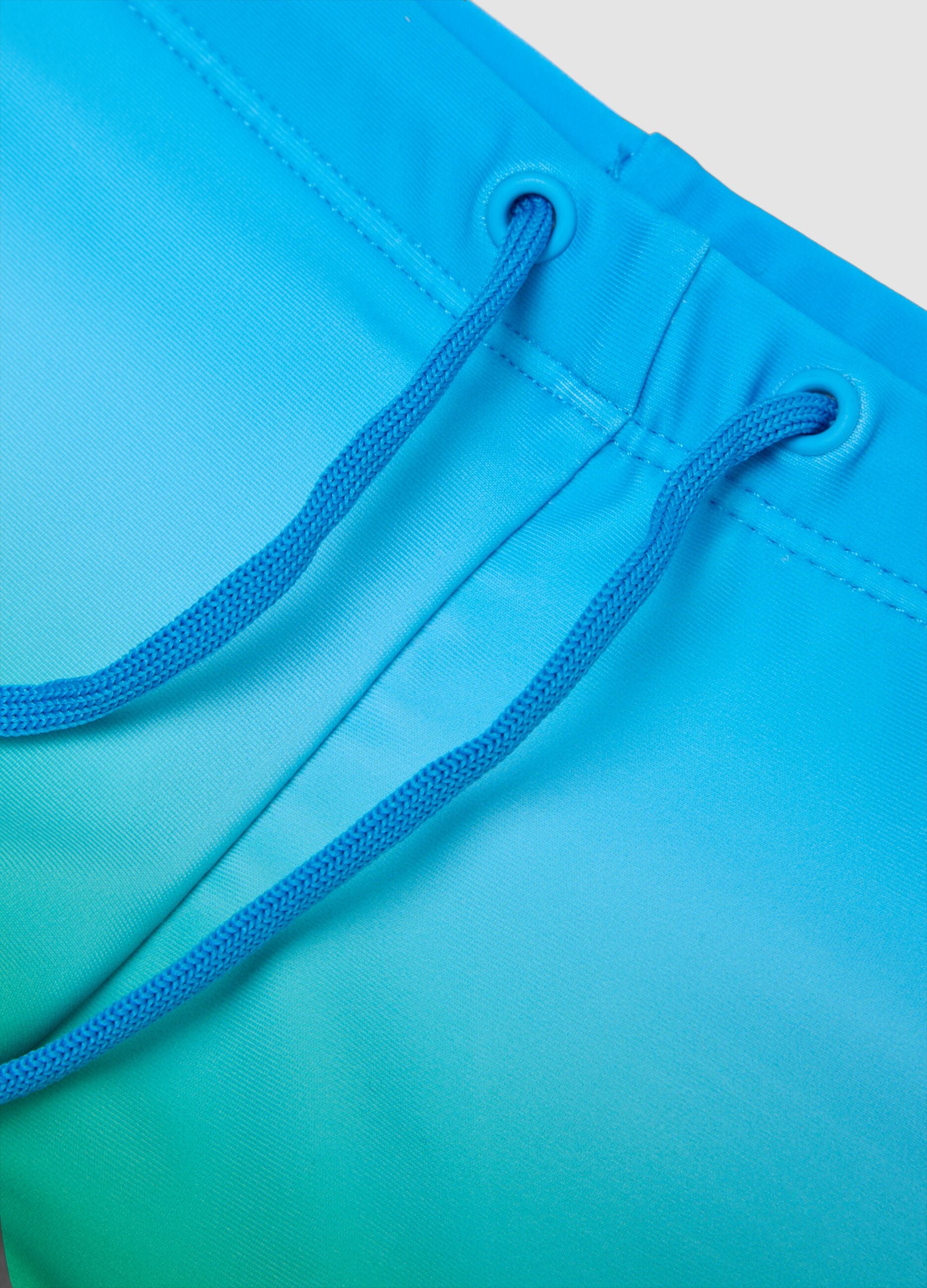 Blue stretch swim shorts