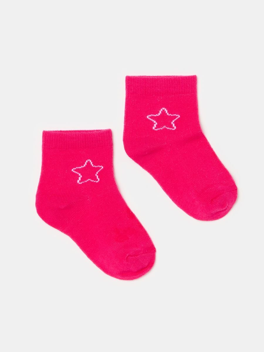 Five-pair pack socks in organic cotton with stars_1