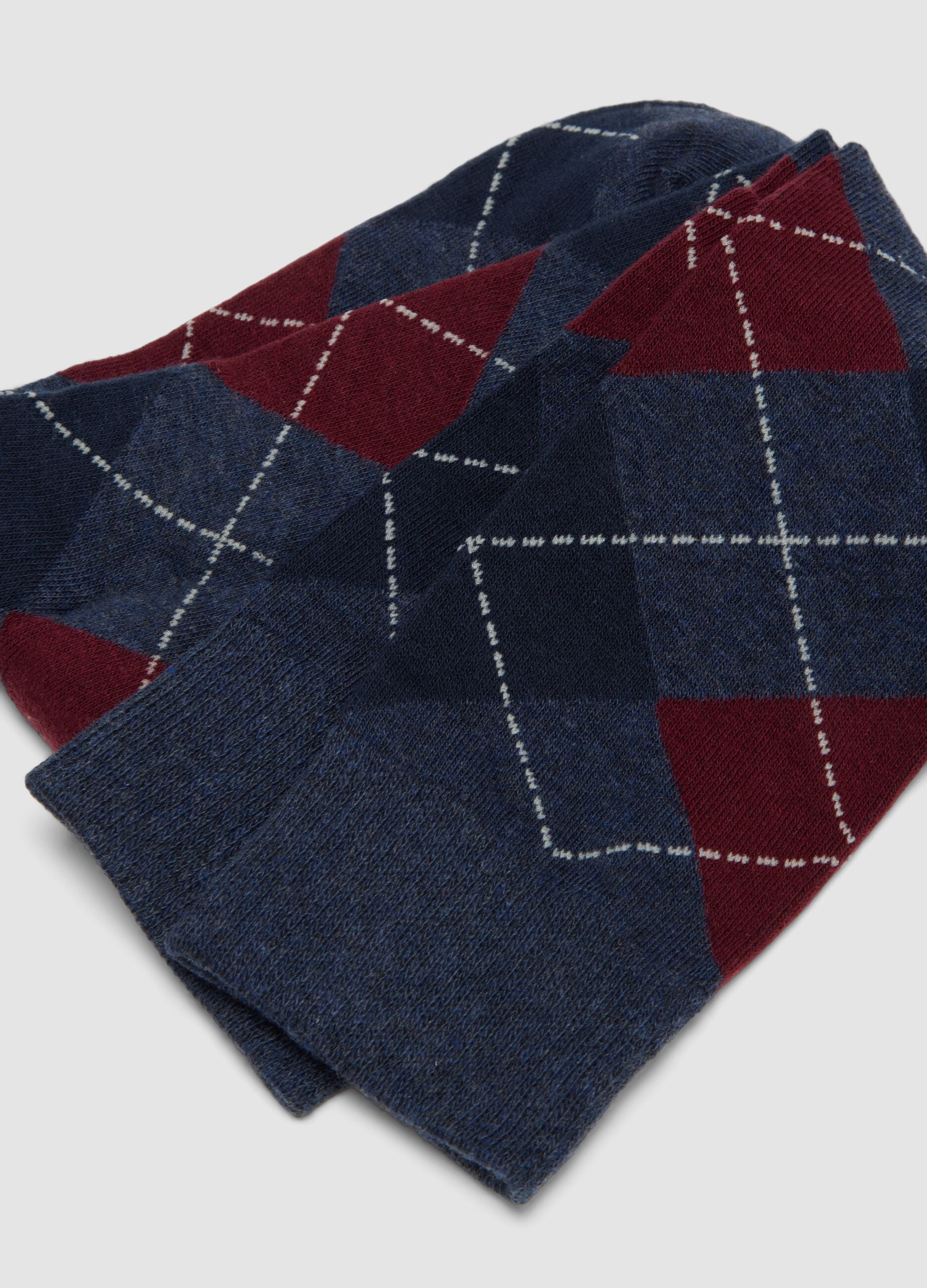 Tripack di calze lunghe in cotone organico elasticizzato multicolor