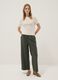 Gr&uuml;ne Wide-Leg-Hose aus elastischer Viskose_0