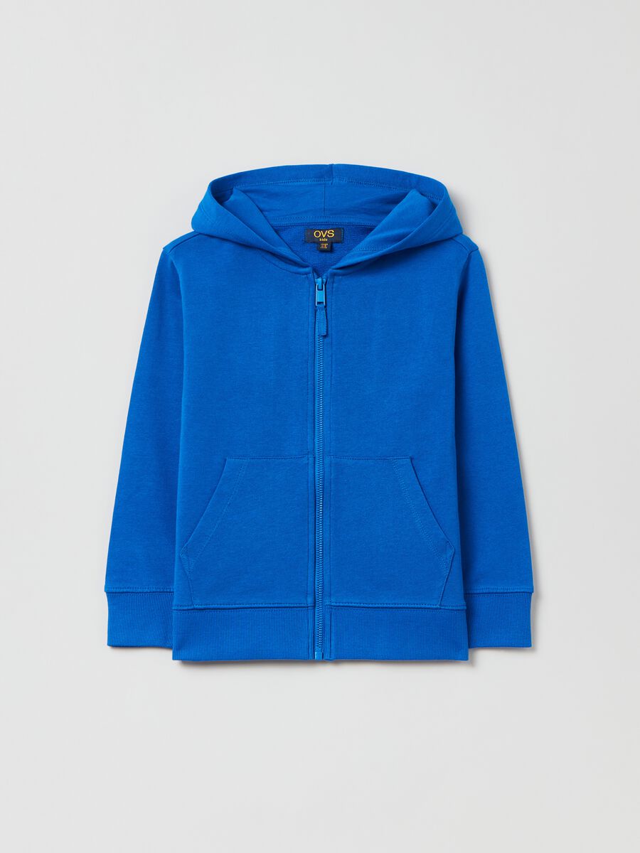 Full-zip with hood and  lettering print_0