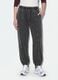 Graue Joggerhose aus Baumwollmix mit Kordelzug_1