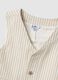 Gilet foderato in puro cotone a righe multicolor da bimbo regular fit_2