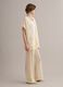 Beige crochet viscose-blend cardigan with fringes_1