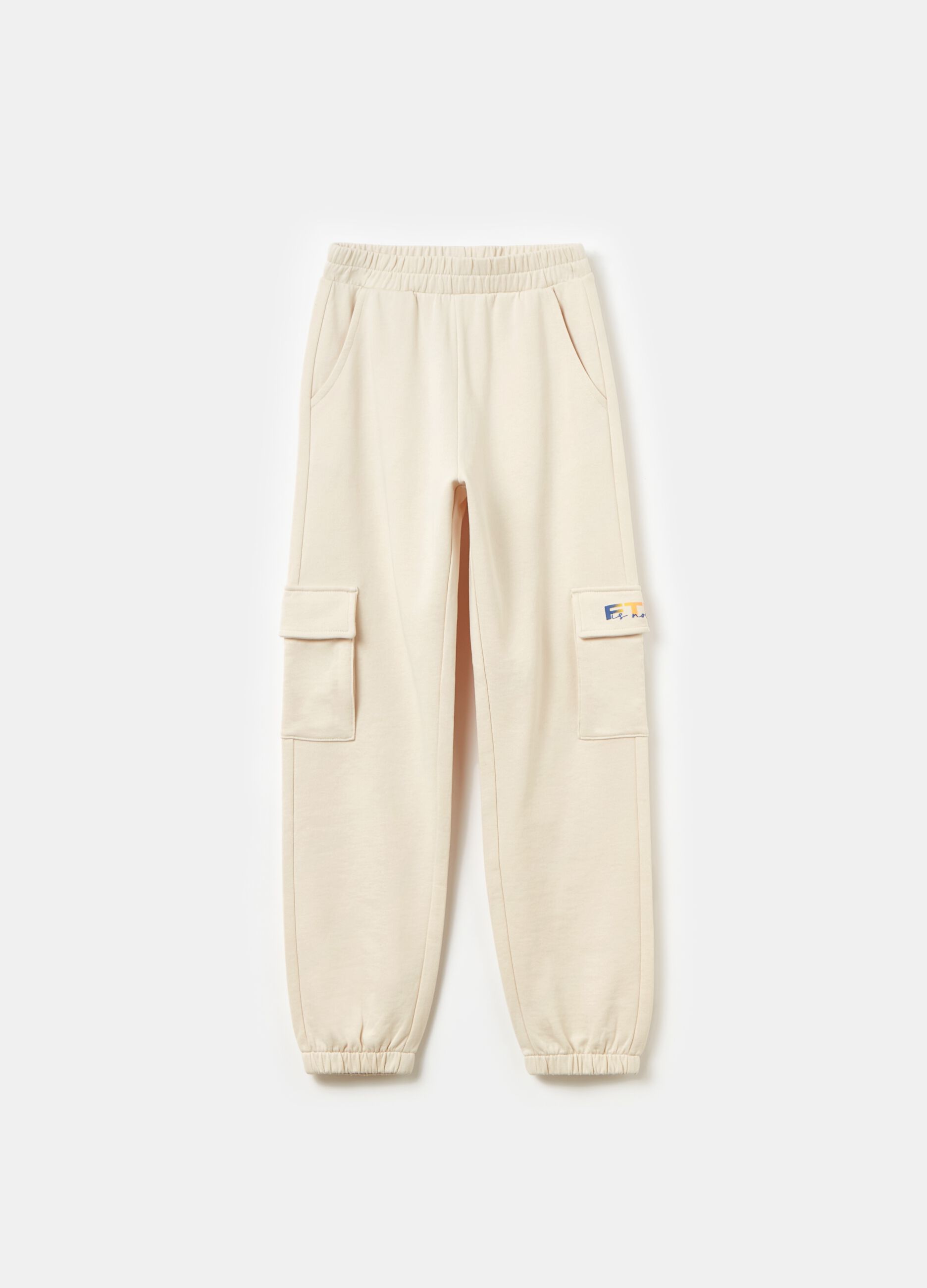 Cargo joggers with elasticated edging