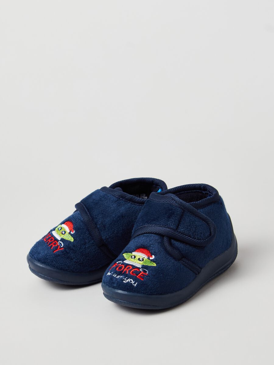 Christmas slippers with Grogu embroidery_1