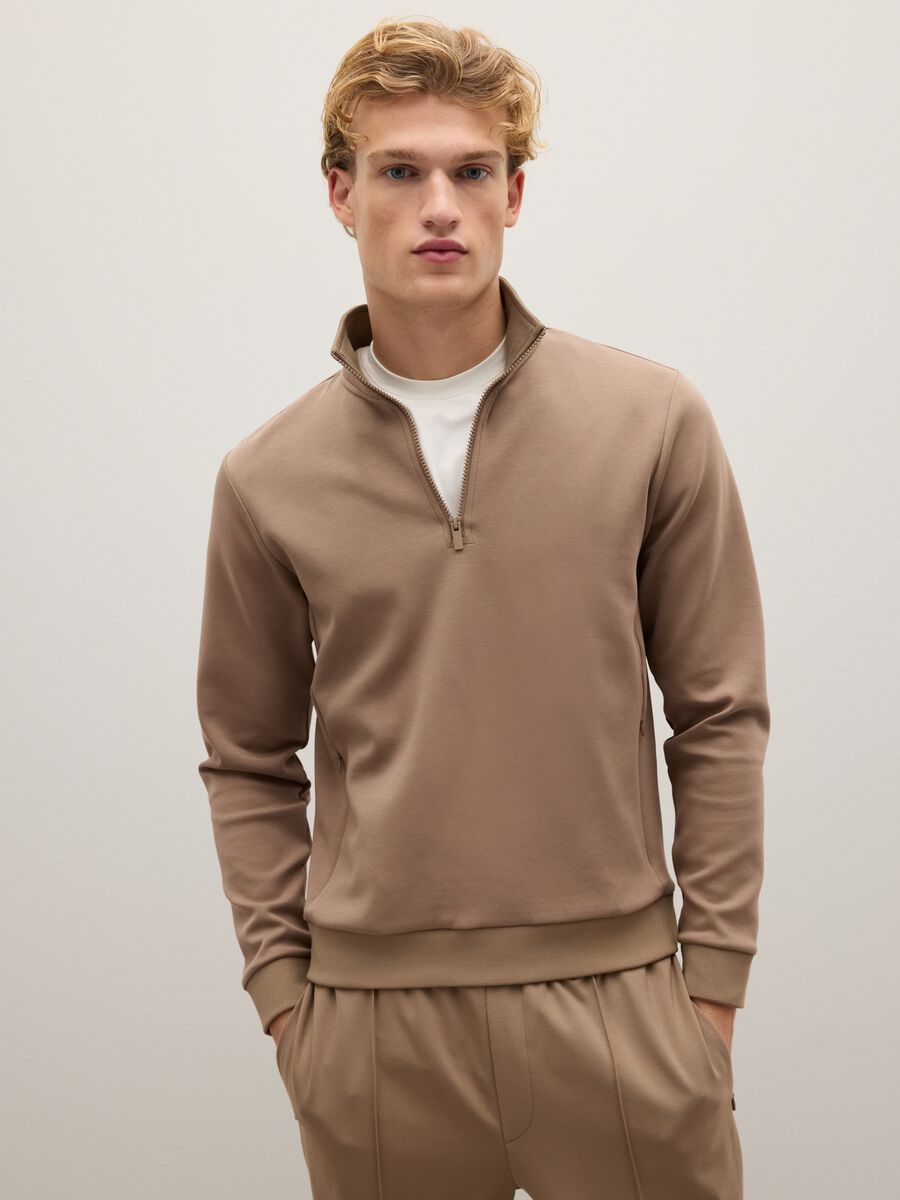 Brown half-zip jumper_1