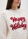 White Christmas Sweater Regular Fit with Writing_4
