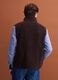 Colete castanho regular fit com efeito teddy_3