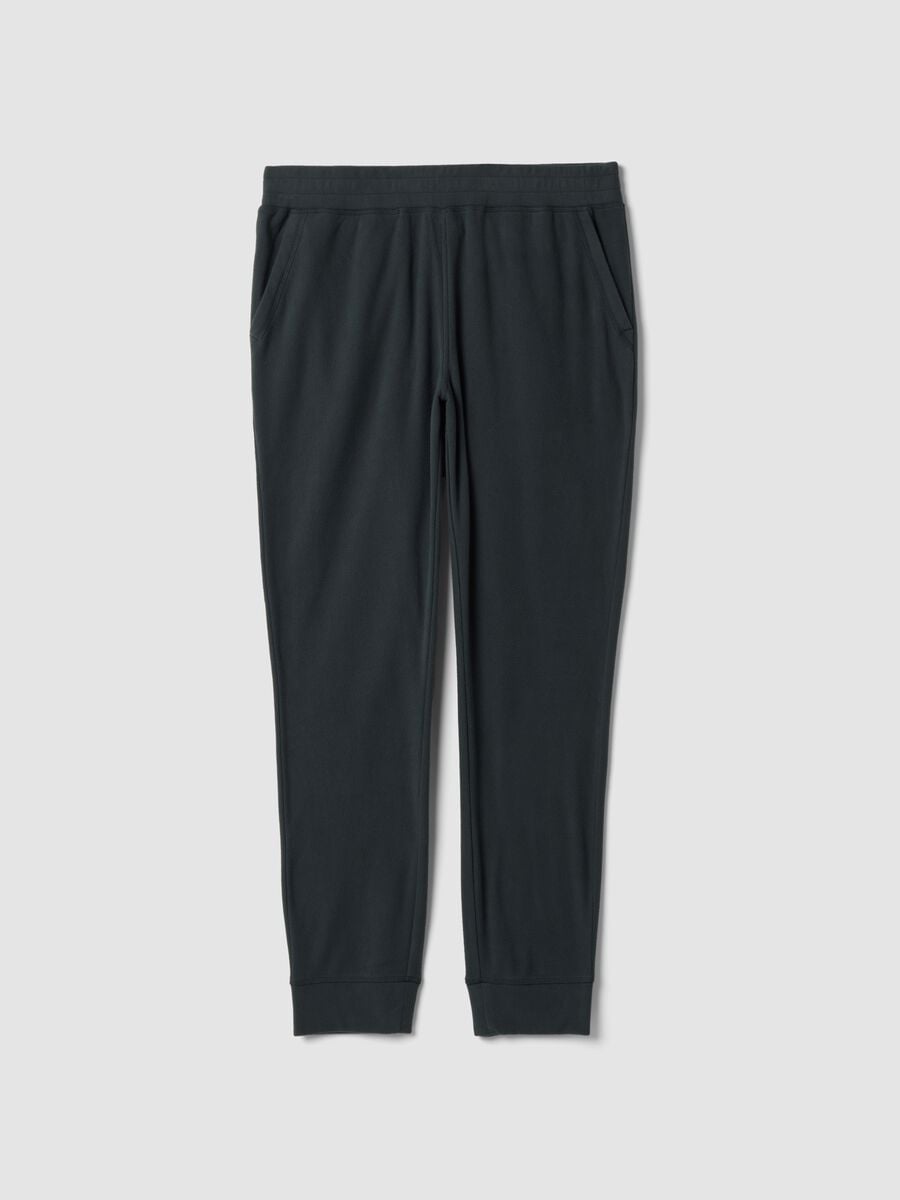 Grey fleece jogger trousers, regular fit_0