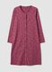 Purple organic cotton nightdress with crew neck_4