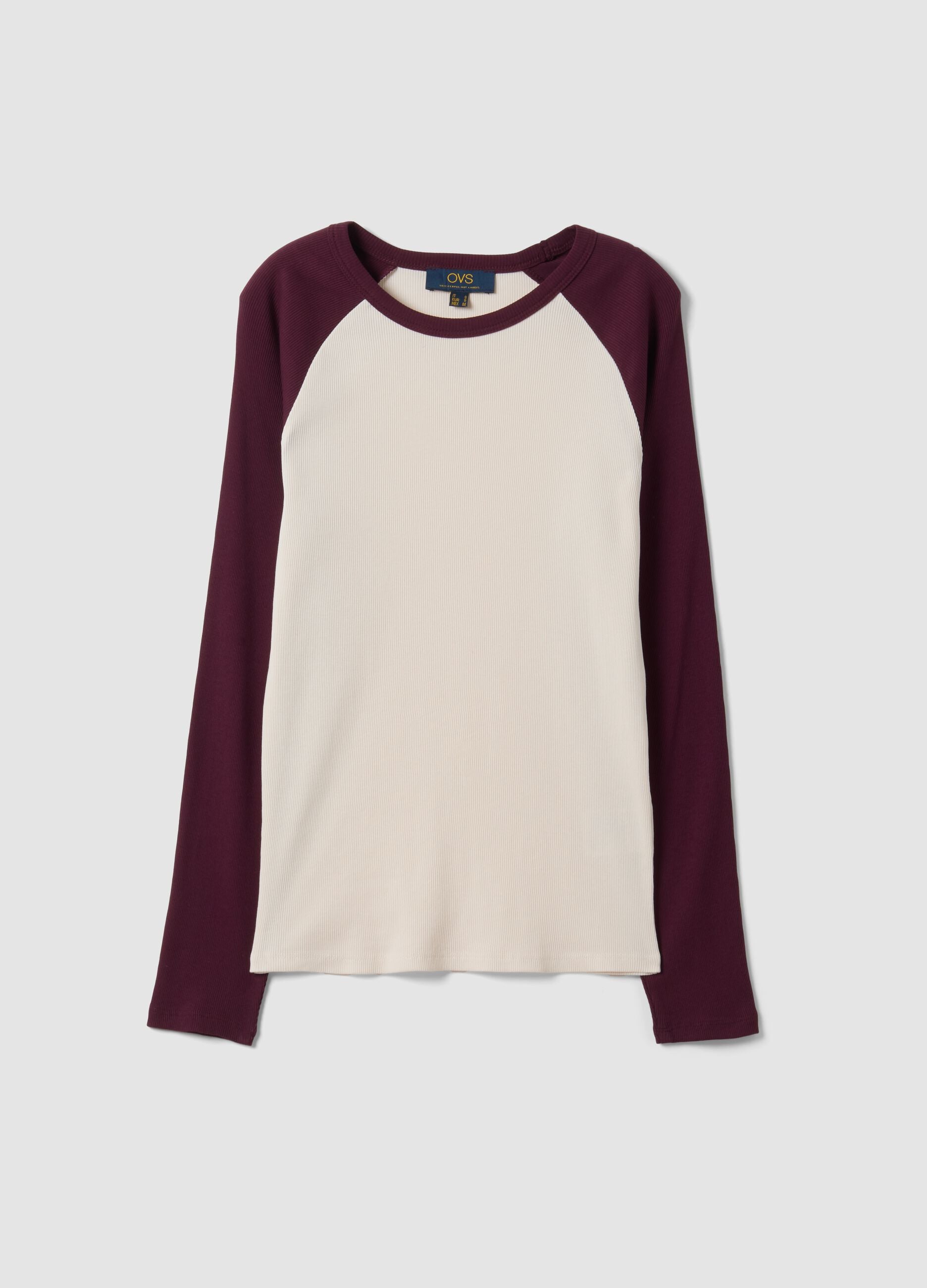 White long-sleeve pure cotton T-shirt