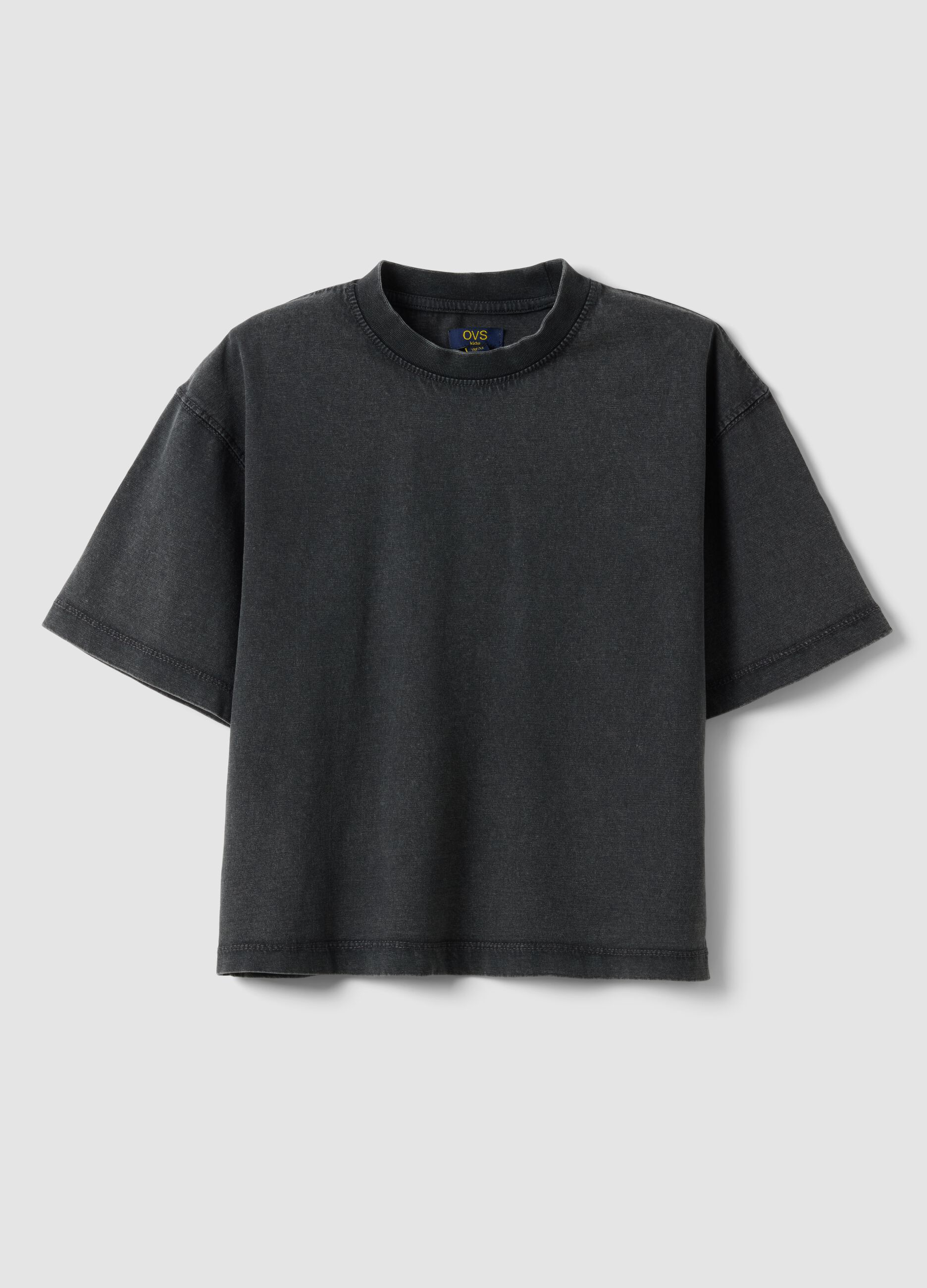 Grey pure cotton oversized fit girl&rsquo;s t-shirt