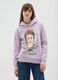 Purple Hoodie with Frida Kahlo Print_0