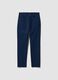 Blaue Five-Pocket-Hose aus Stretch-Baumwolle_0