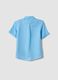 Light blue pure linen oversized shirt for boys_4