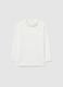 White high-neck baby t-shirt in pure cotton regular fit_0