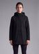 Black water-repellent hooded jacket with zip, regular fit ALTAVIA STUDIO_1