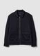 Blue padded stretch-fabric jacket_0