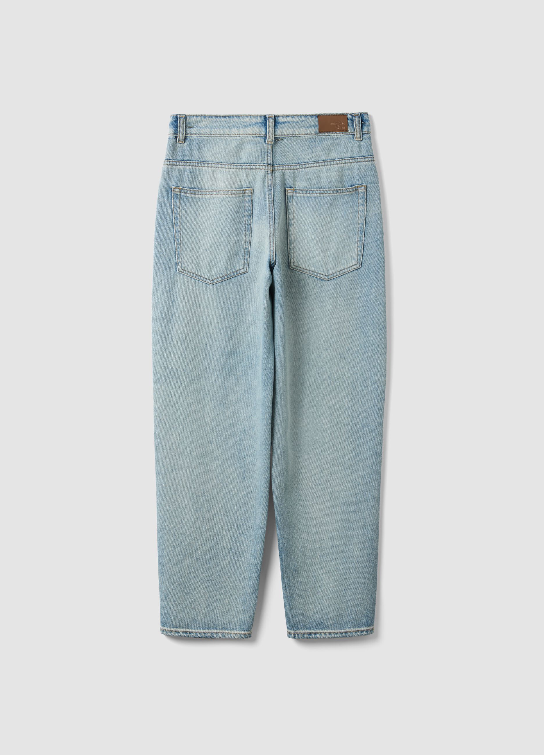 Boy's pure cotton denim blue baggy jeans