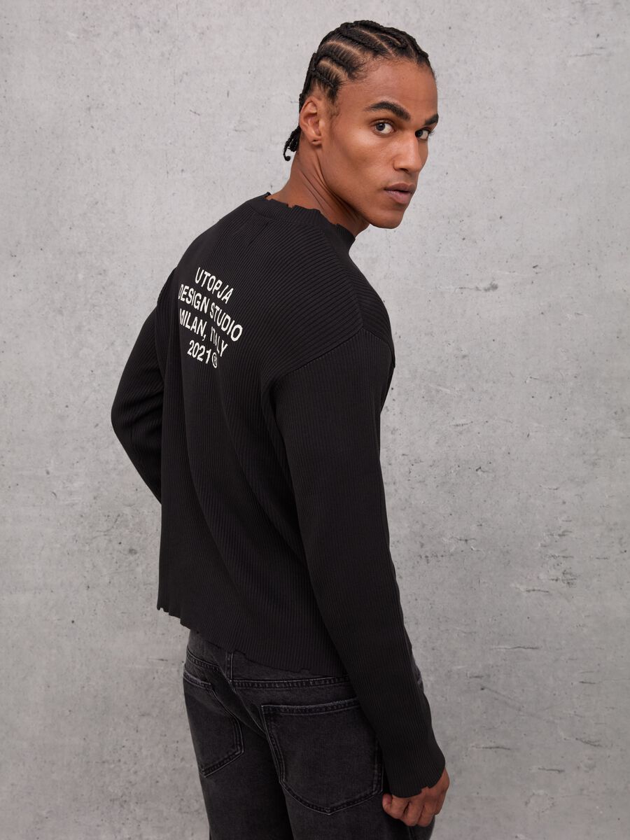 Light Knit Crewneck Black_3