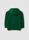 Felpa verde in puro cotone con cappuccio regular fit per bambino_2
