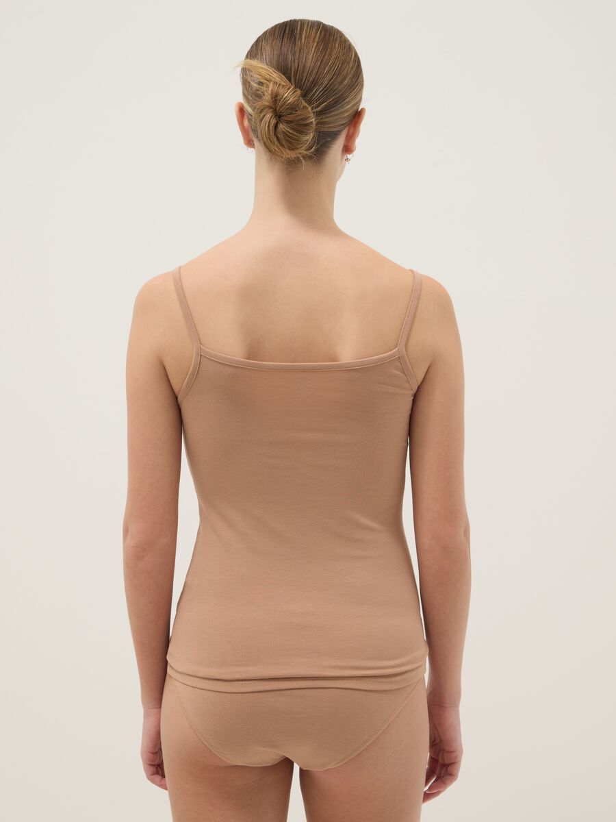 Twin-pack sleeveless vests in stretchy multicolour cotton regular fit_2