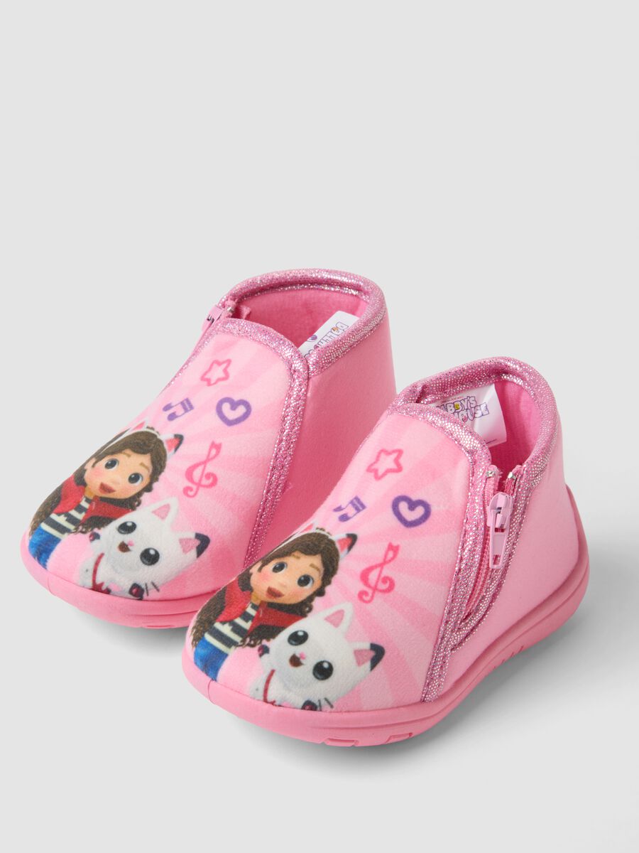 Pink Gabby&rsquo;s Dollhouse printed baby girls&rsquo; slippers_1