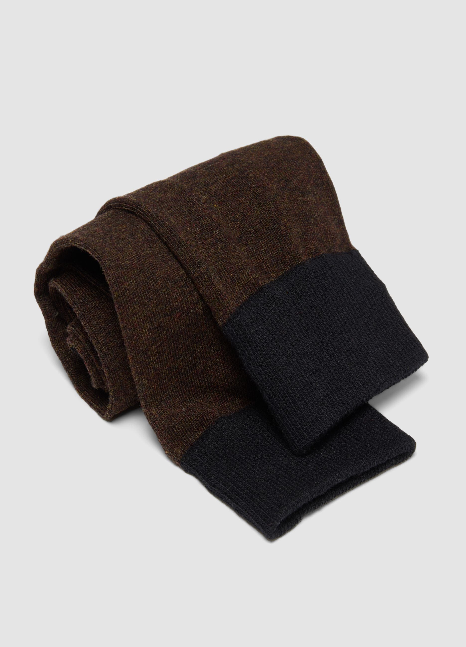 3-pack of brown long socks in stretch organic cotton