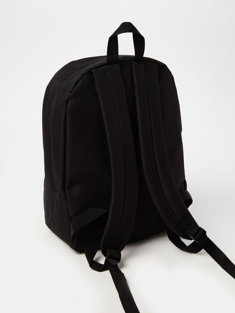 Backpack with external pockets and logo print_1