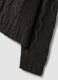 Grey wool-blend cable-knit oversized cardigan with deep V-neck_1