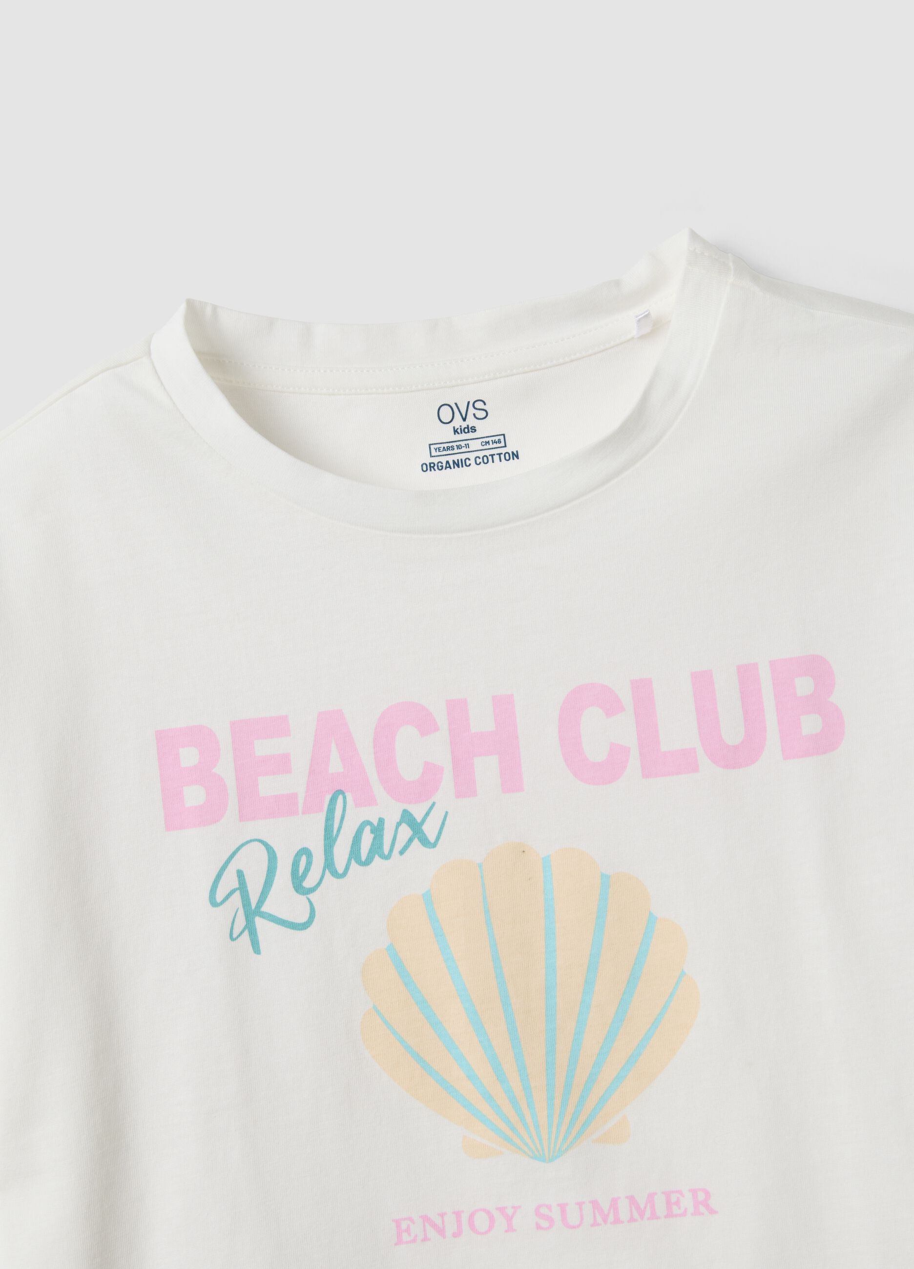 Pink organic cotton short pyjamas