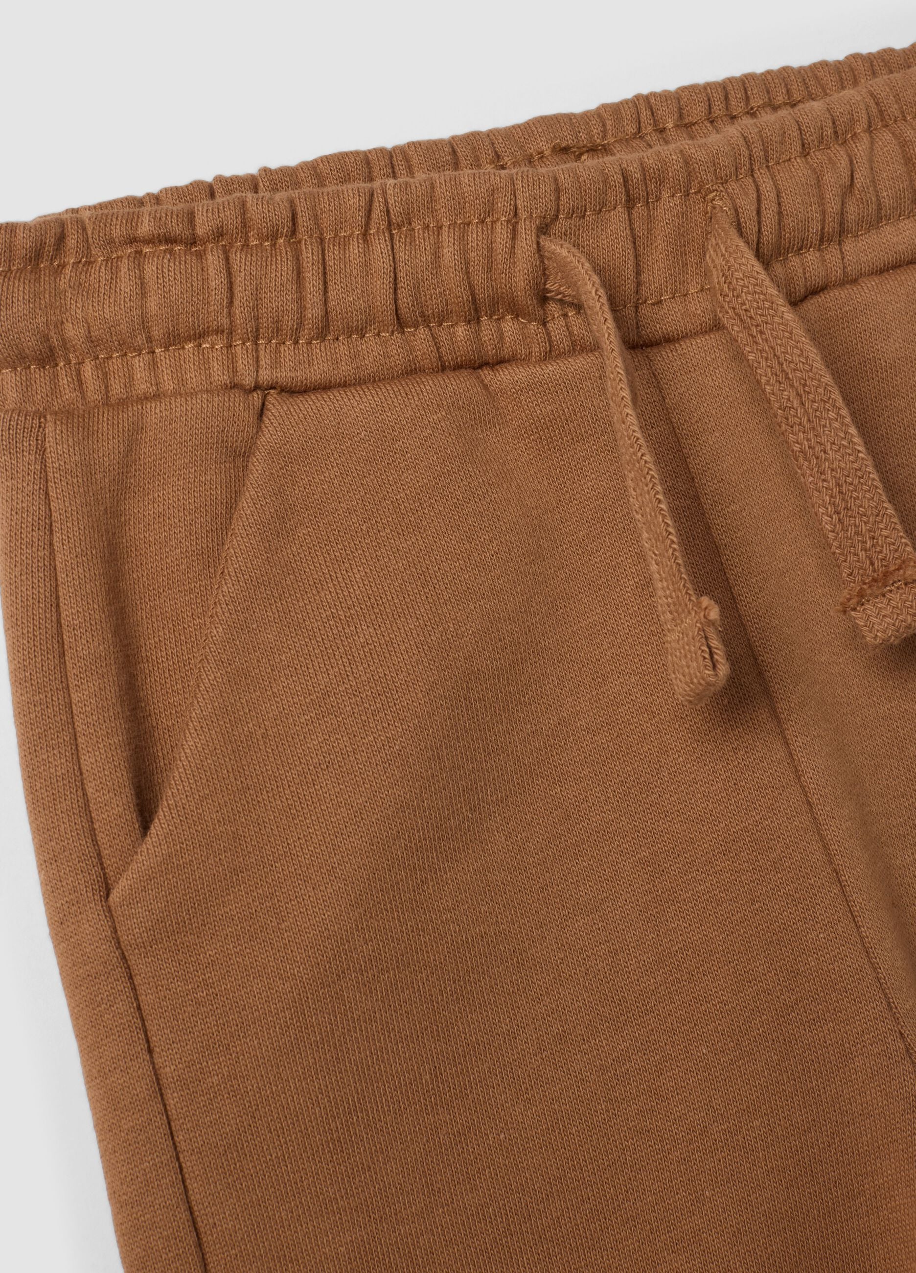 Brown pure cotton oversized joggers with cute animal print