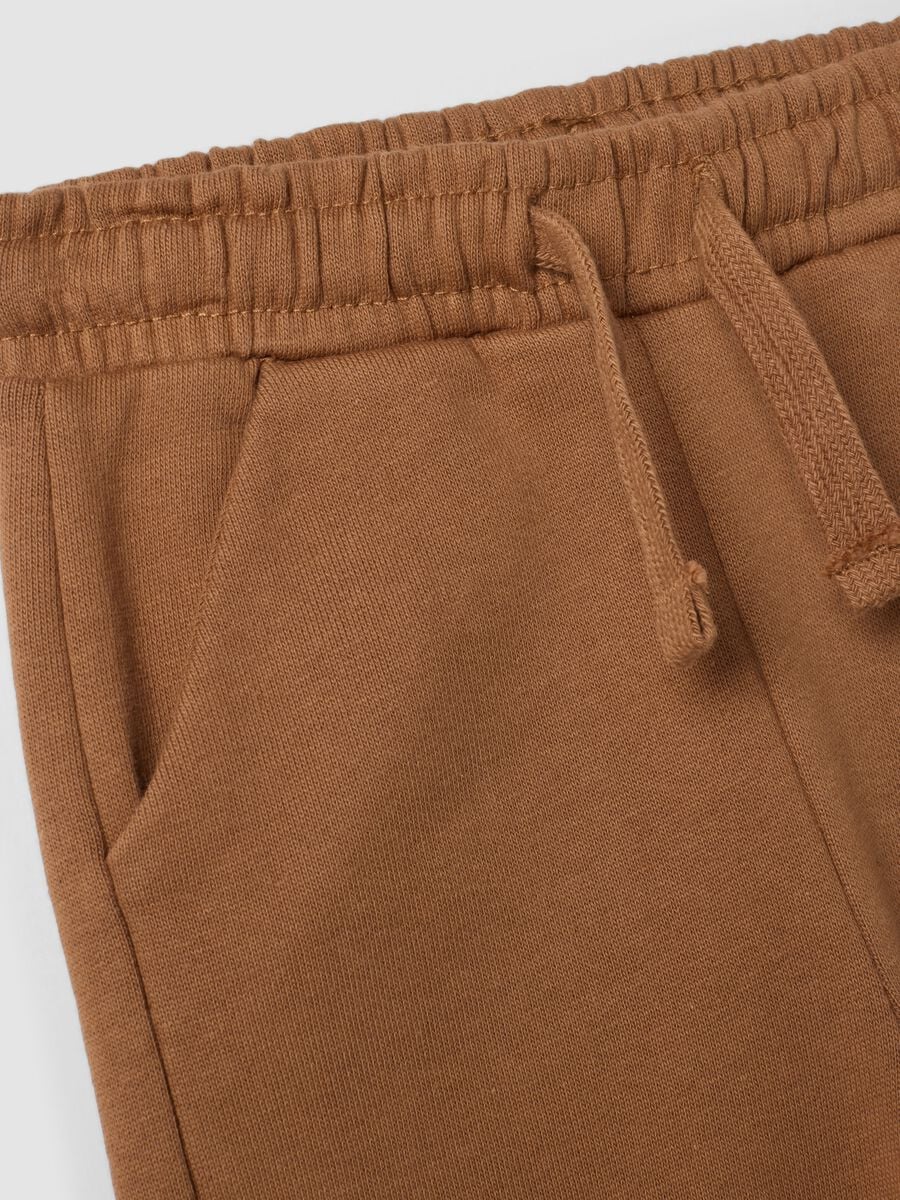 Brown pure cotton oversized joggers with cute animal print_2