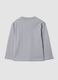 T-shirt grigia in puro cotone a girocollo con stampa skater per bambino_1