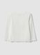 Camiseta blanca slim fit de canal&eacute; en algod&oacute;n el&aacute;stico para beb&eacute; ni&ntilde;a_1
