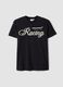 Schwarzes normales Fit T-Shirt aus reiner Baumwolle mit McLaren-Druck_4
