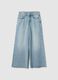 M&auml;dchen-Jaens aus reinem Baumwollstoff in Himmelblau, wide leg_3
