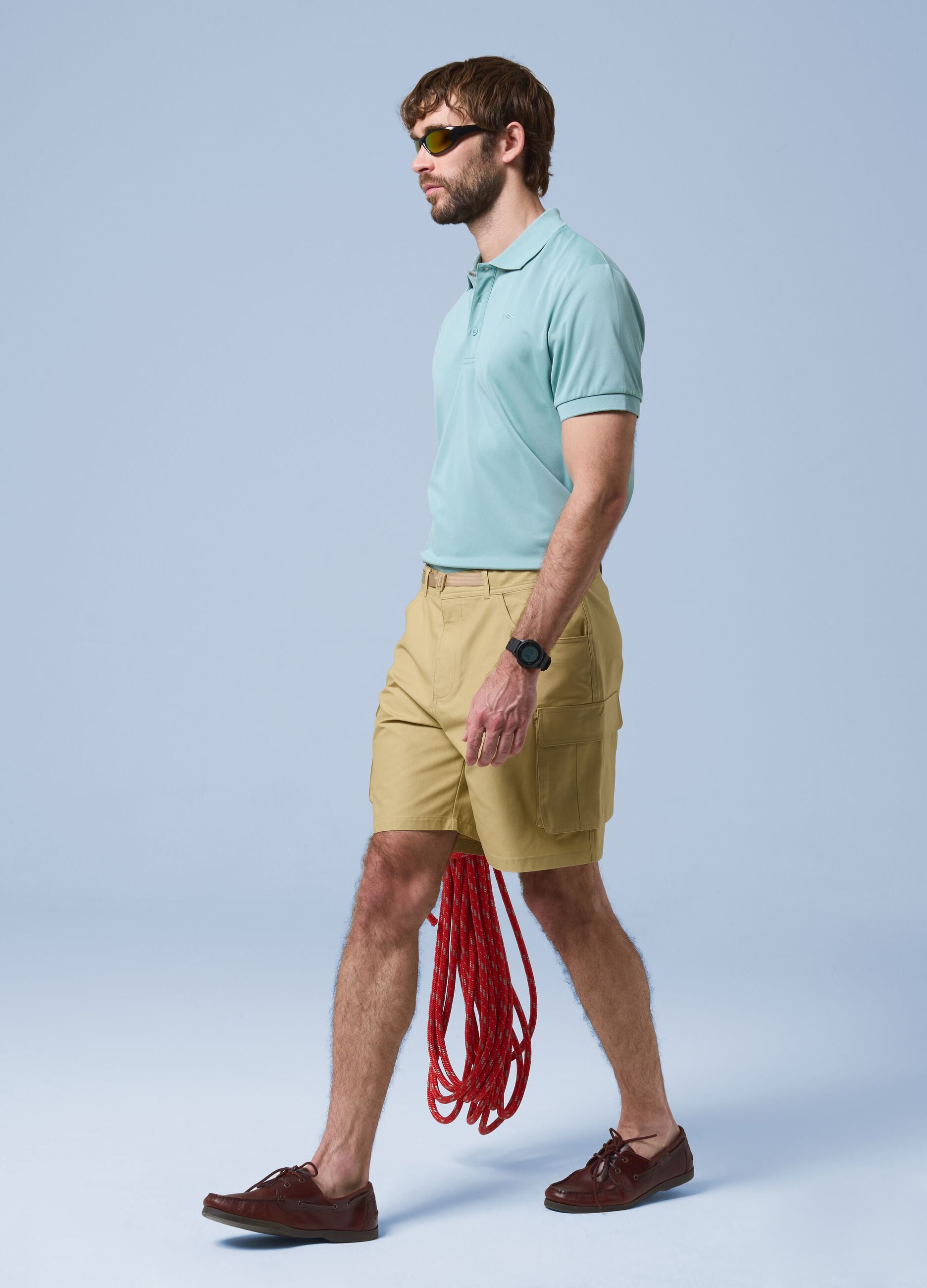 Green ALTAVIA SAILING polo with classic breathable collar