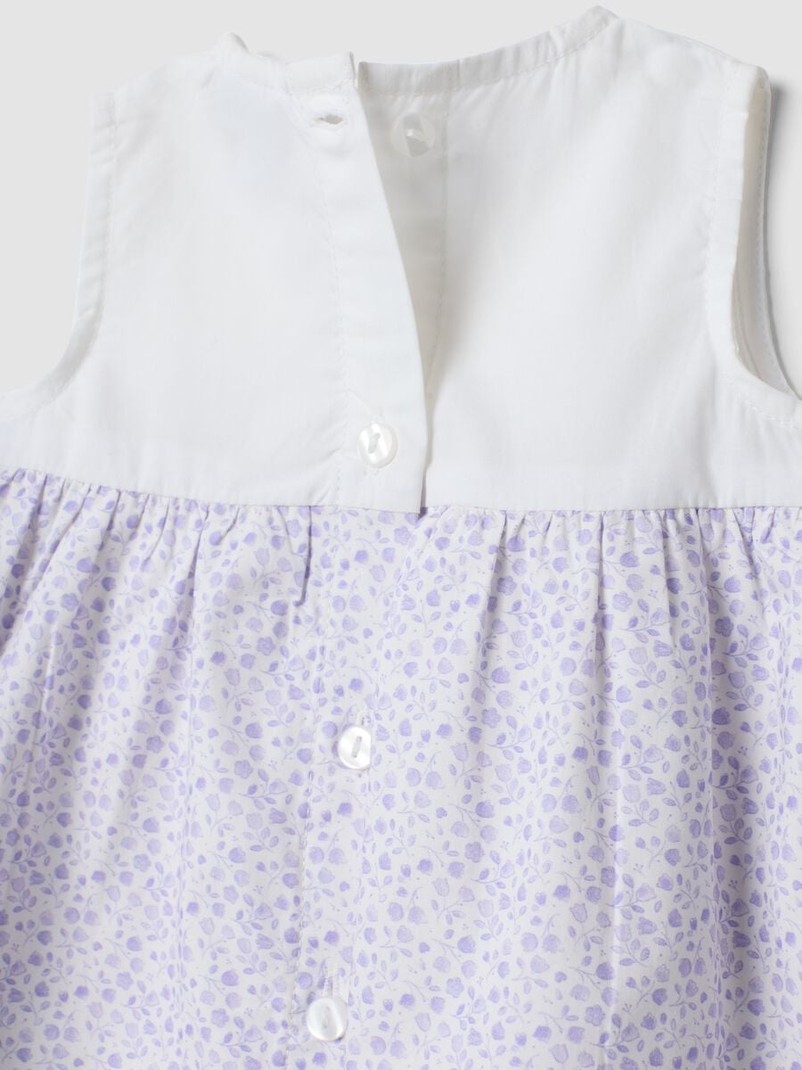 White pure cotton set with dress and matching bloomers_3