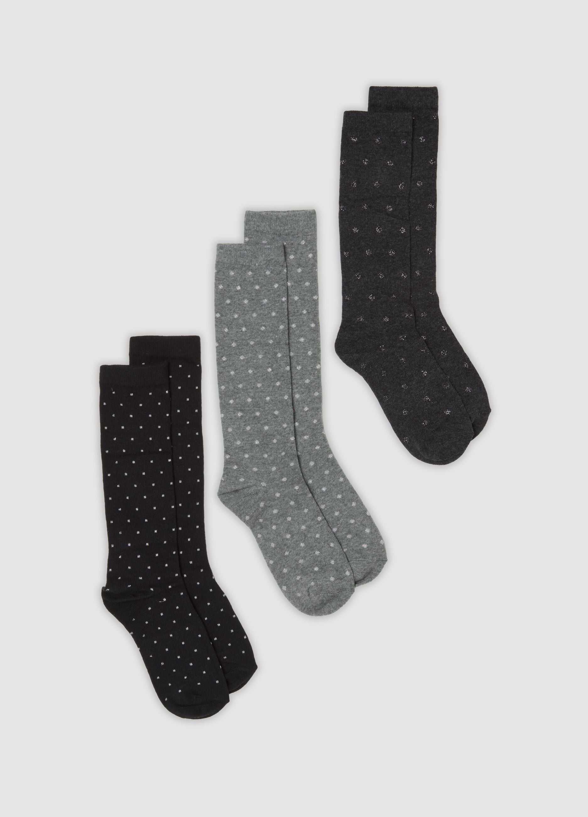 3-pack of grey and black organic stretch cotton socks