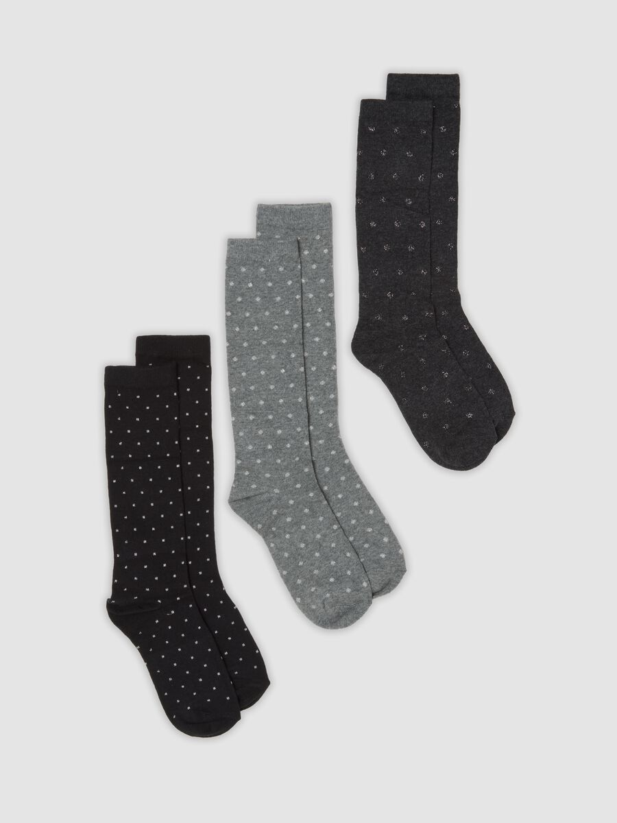 3-pack of grey and black organic stretch cotton socks_0