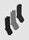 3-pack of grey and black organic stretch cotton socks_0
