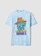 Regular fit sky blue pure cotton T-shirt with Squidward print_4