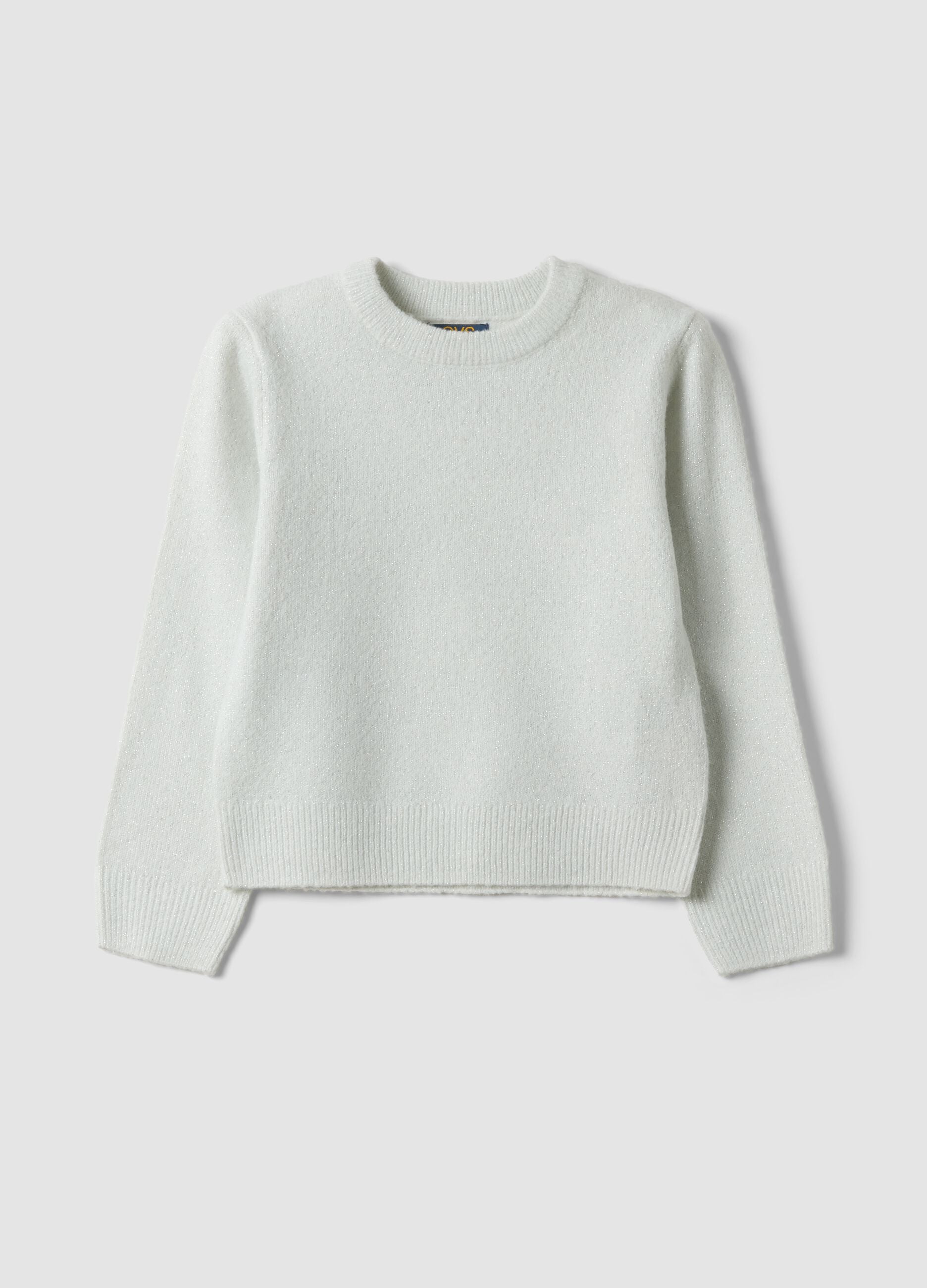 Wei&szlig;es Stretch-Shirt mit Rundhalsausschnitt