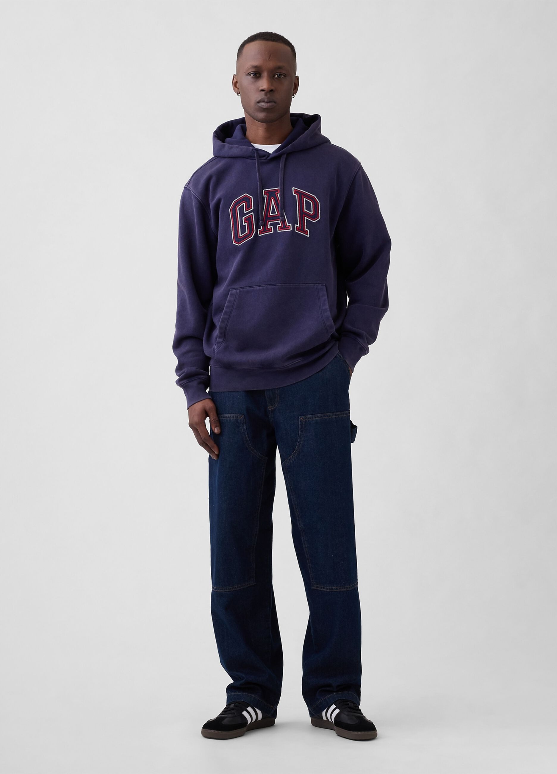 Cotton-blend logo hoodie