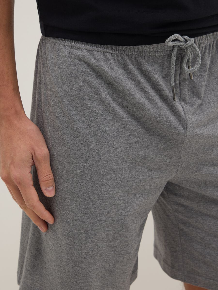 Multicolour regular fit pure cotton pyjama shorts two-pack_3